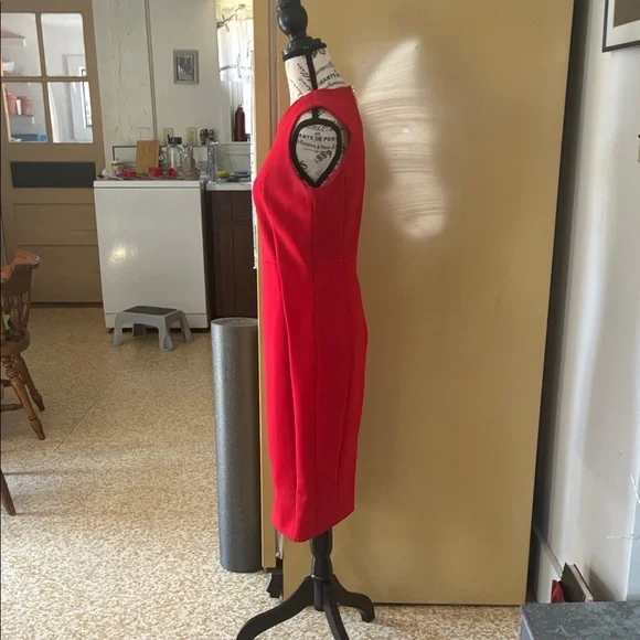 Calvin Klein Red Sleeveless Midi Sheath Dress - Picture 3 of 7